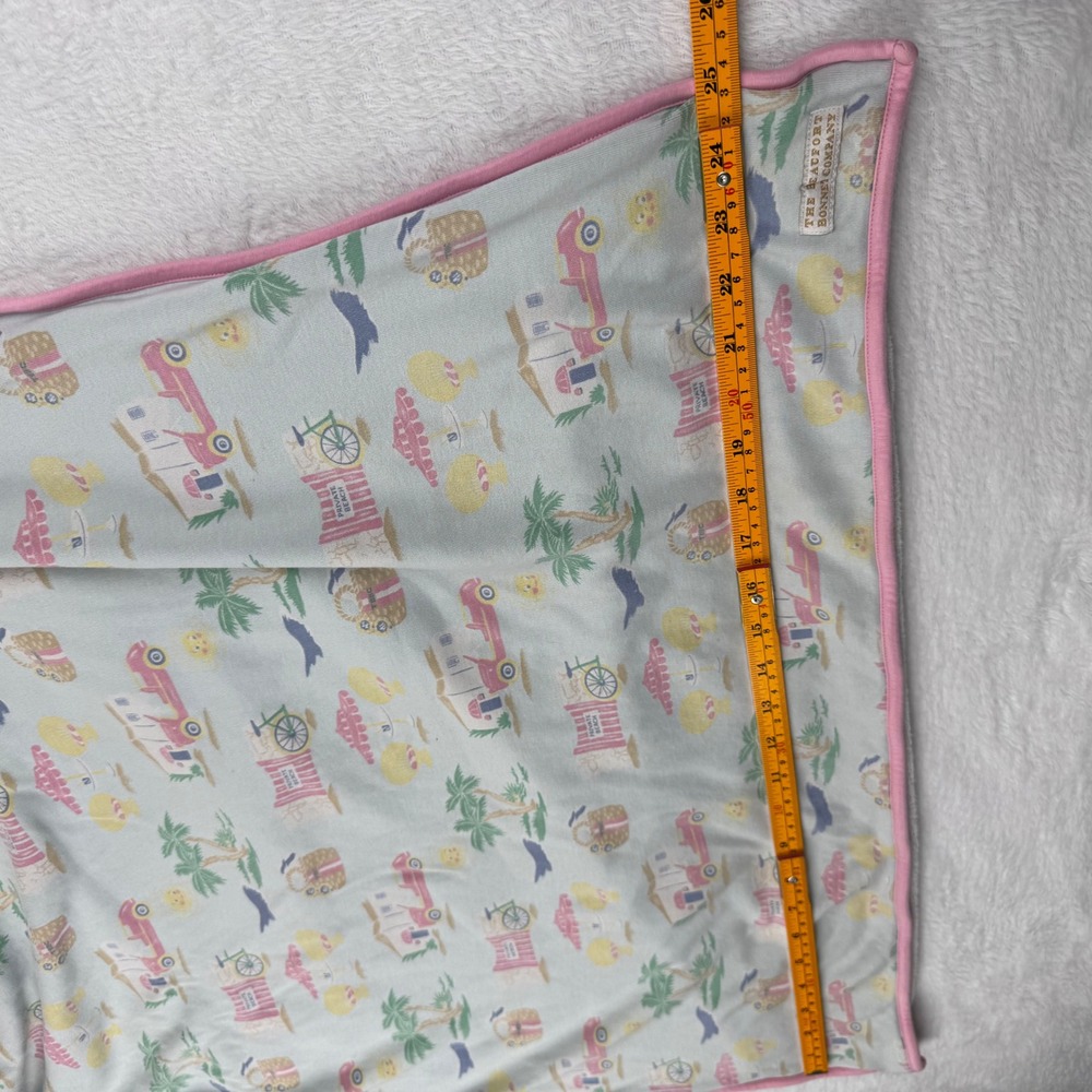 The Beaufort Bonnet Company Bath Towel NS Blue Pink Beach Print Pima - Picture 6 of 11
